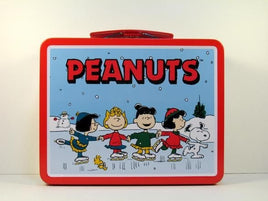 Snoopy And Girls Ice Skating Tin Lunch Box