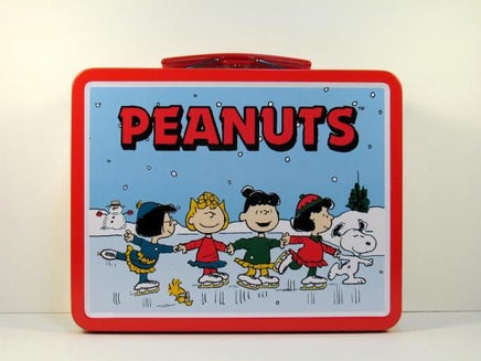 Snoopy And Girls Ice Skating Tin Lunch Box