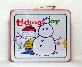 Linus Miniature Tin Christmas Lunch Box - Tidings of Joy (Near Mint/ Empty - Not In Plastic Wrapper) - snoopn4pnuts.com