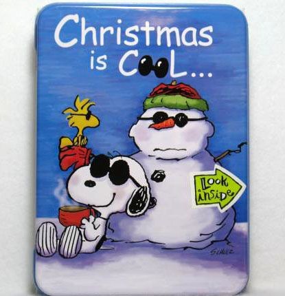 Christmas Is Cool Tin Grins Tin