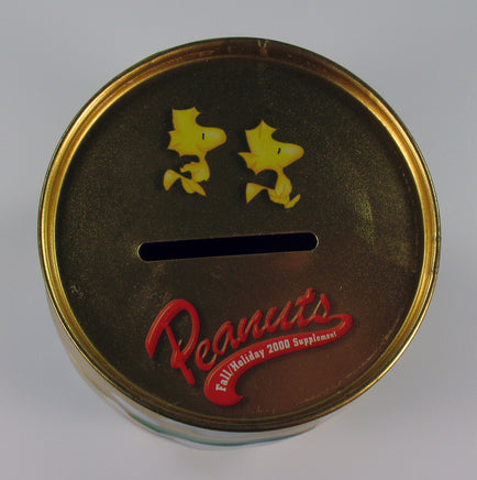 Snoopy Barrel - Shaped Tin Bank (NO Stopper) - snoopn4pnuts.com