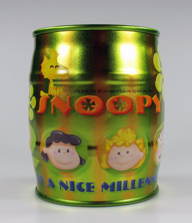 Snoopy Barrel - Shaped Tin Bank (NO Stopper) - snoopn4pnuts.com