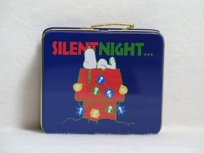 Silent Night Miniature Tin Lunch Box (New But Dented Lid) - snoopn4pnuts.com