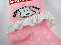 Kids Snoopy Low Cut Socks With Eyelet Trim (Size 7 - 9) - snoopn4pnuts.com