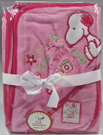 Snoopy Hooded Baby Towel and Wash Cloth Set - snoopn4pnuts.com