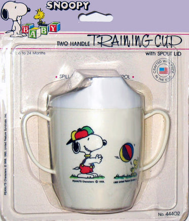 Snoopy Two-Handle Training Cup With Weighted Bottom And Spout Lid