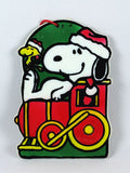 Snoopy Santa On Train Christmas Ornament