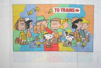 Vintage Peanuts Gang Pillow Case - To The Train