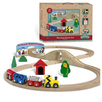 Peanuts 28-Piece Wooden Train Set (Brio Compatible)