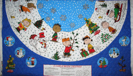 Peanuts Quilted Padded Tree Skirt / Round Table Cover KIT - snoopn4pnuts.com