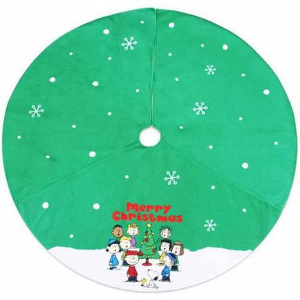 Peanuts Gang Padded Christmas Tree Skirt - Merry Christmas - snoopn4pnuts.com