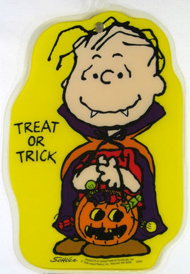 Linus Plastic Halloween Window Decor With Suction Cup Hanger