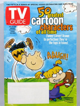 August 2002 Tv Guide - 50 Greatest Cartoon Characters