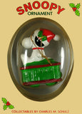 Snoopy On Cable Car Christmas Ornament