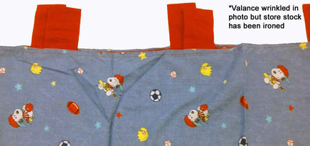 Lambs & Ivy Little Snoopy Sport Window Valance With Tab Hangers - snoopn4pnuts.com