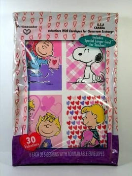 Peanuts Vintage Valentine's Day Cards (Open Partial Box) - snoopn4pnuts.com