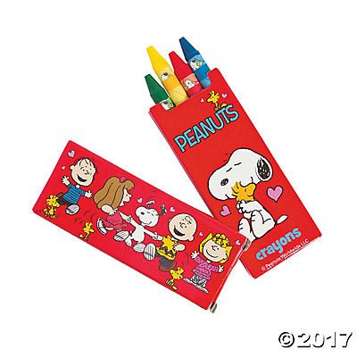 Peanuts Valentine's Day Crayons - snoopn4pnuts.com