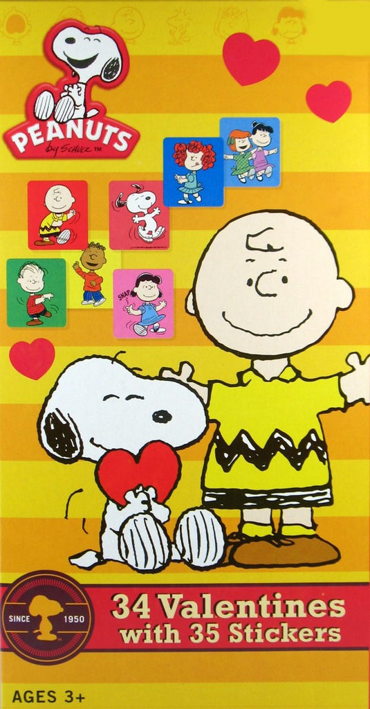 Peanuts Valentine's Day Cards With Stickers