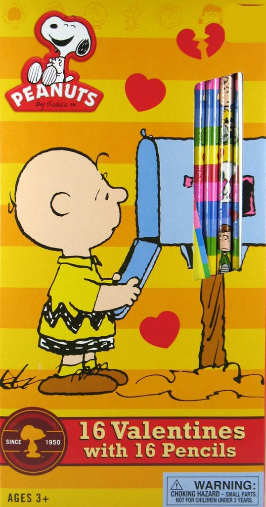 Peanuts Valentine's Day Cards With Pencils