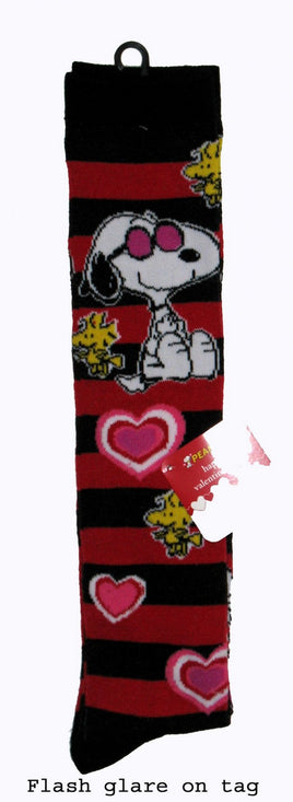 Snoopy Joe Cool Valentine's Day Knee-High Socks