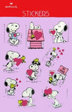 Snoopy Valentine's Day Stickers With Metallic Hearts