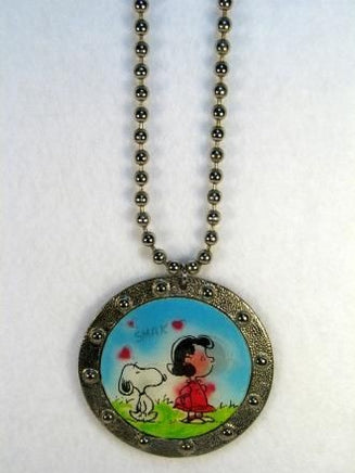 Snoopy And Lucy Vari-Vue Ball Chain Necklace