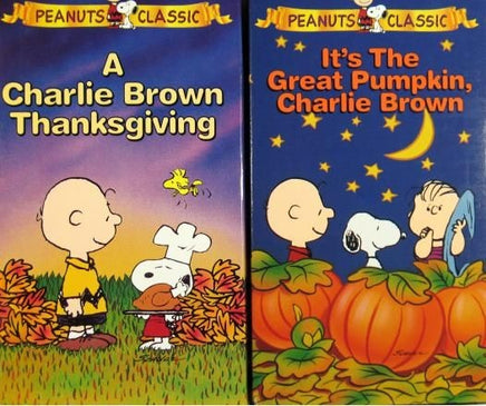 Peanuts Halloween And Thanksgiving Vhs Video Gift Set (Used But Mint)