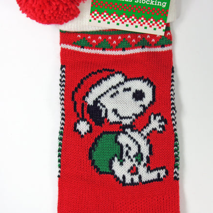 Snoopy Vintage Knit Christmas Stocking