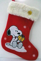 SNOOPY LARGE CHRISTMAS STOCKING - New But No Longer Plays Music