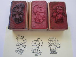 Peanuts Vintage Rubber Stamp With Wood Handle - snoopn4pnuts.com
