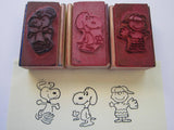 Peanuts Vintage Rubber Stamp With Wood Handle