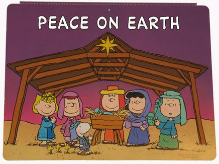 Peanuts Gang Nativity Vintage 2-Sided Wall Decor