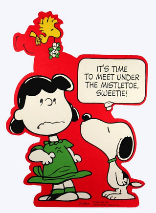 Lucy And Snoopy Under Mistletoe Wall Decor