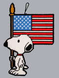 Patriotic Snoopy Knitted Wall Decor