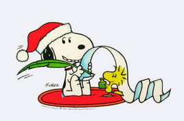 Laminated Snoopy Christmas Wall Decor
