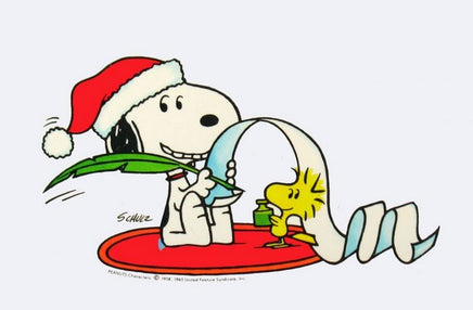 Laminated Snoopy Christmas Wall Decor