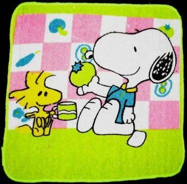 Wash Cloth - Snoopy And Woodstock Eating