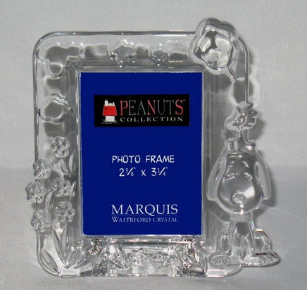 Snoopy and Woodstock Waterford Marquis Solid Crystal Picture Frame (No Blue Paper Insert) - snoopn4pnuts.com