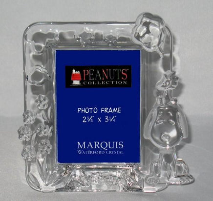 Snoopy and Woodstock Waterford Marquis Crystal Picture Frame (Near Mint/No Blue Paper Insert)) - snoopn4pnuts.com