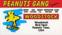 Peanuts Gang Laminated License / ID Card - WOODSTOCK