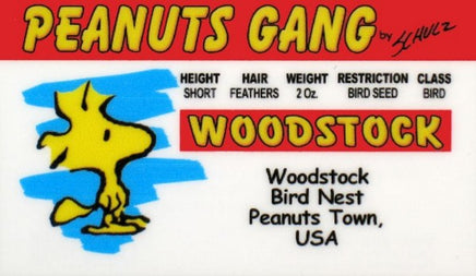 Peanuts Gang Laminated License / Id Card - Woodstock