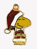 Woodstock Santa Christmas Cloisonne Charm