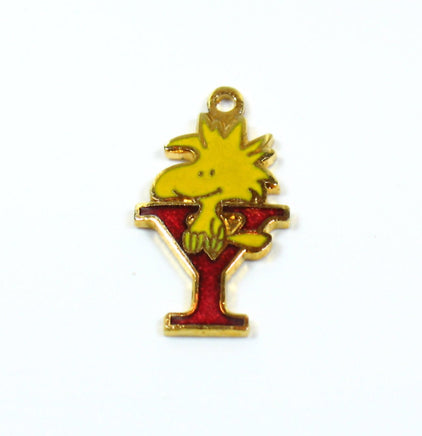 Woodstock Alphabet Cloisonne Charm - Red "Y" - snoopn4pnuts.com