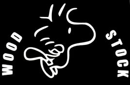Woodstock Name Flying Die-Cut Vinyl Decal - White