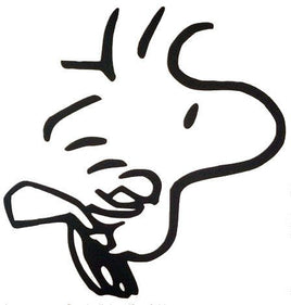 Woodstock Flying Die - Cut Vinyl Decal - Black - snoopn4pnuts.com