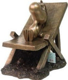 Woodstock Reclining In Chair Garden Statue - Antique Bronze