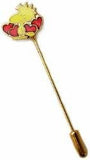 Woodstock With Hearts Cloisonne Stick Pin