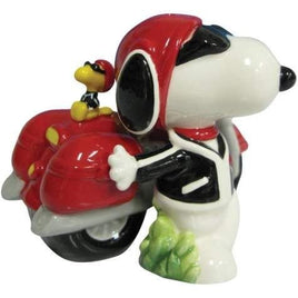 Snoopy Joe Cool and Motorcycle Salt and Pepper Shakers - snoopn4pnuts.com