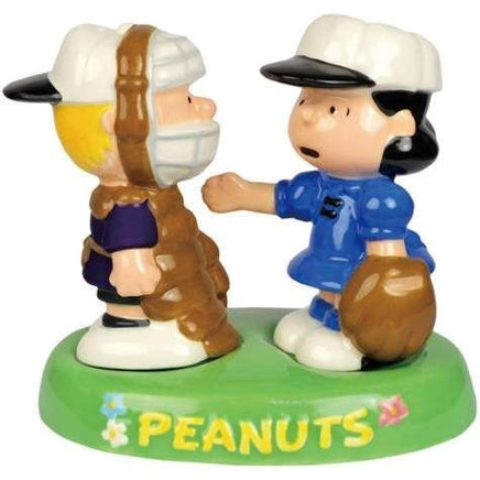 Schroeder and Lucy Salt and Pepper Shakers On Tray - snoopn4pnuts.com
