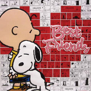Charlie Brown and Snoopy Embossed Tin Wall Decor - Best Friends